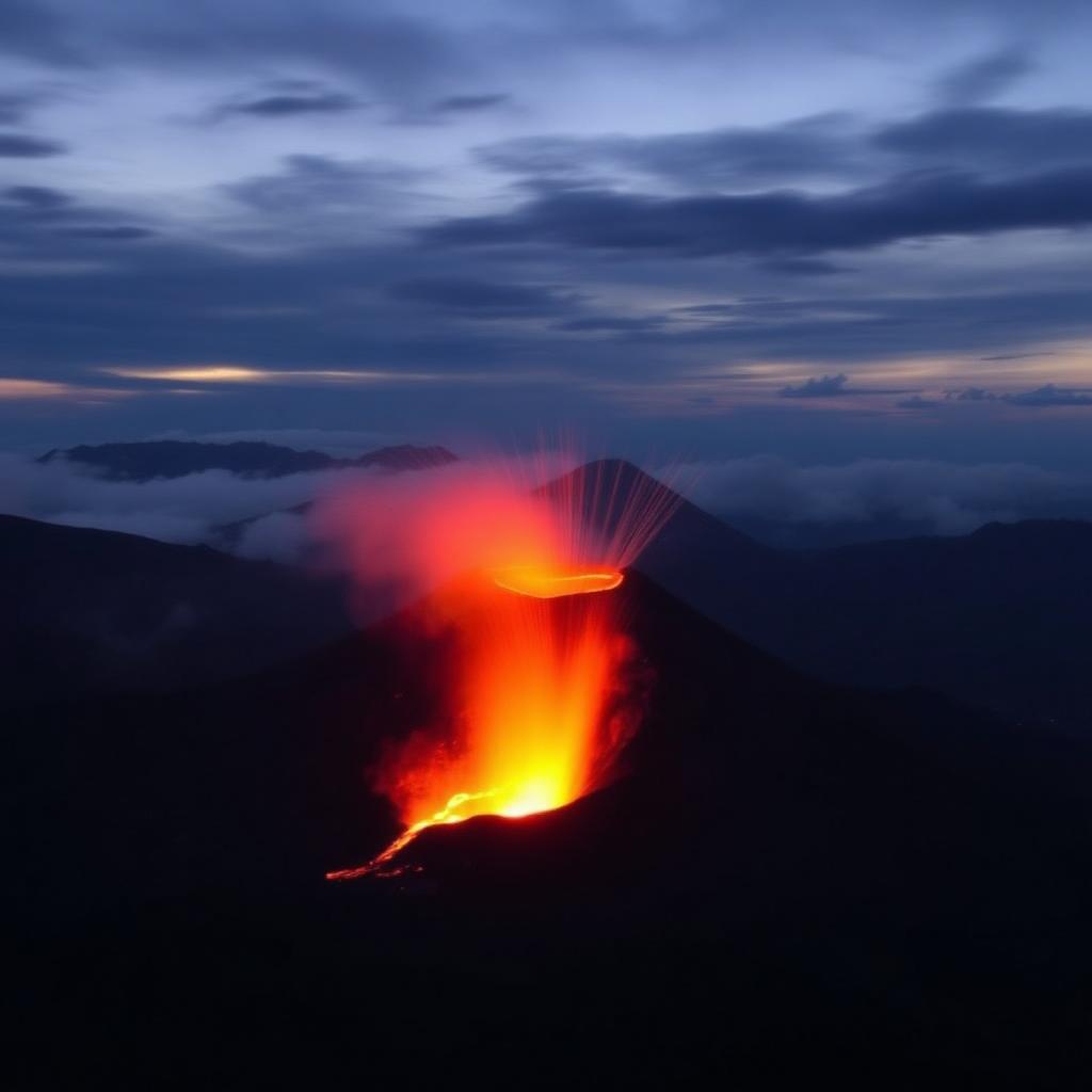Volcán Masaya de noche